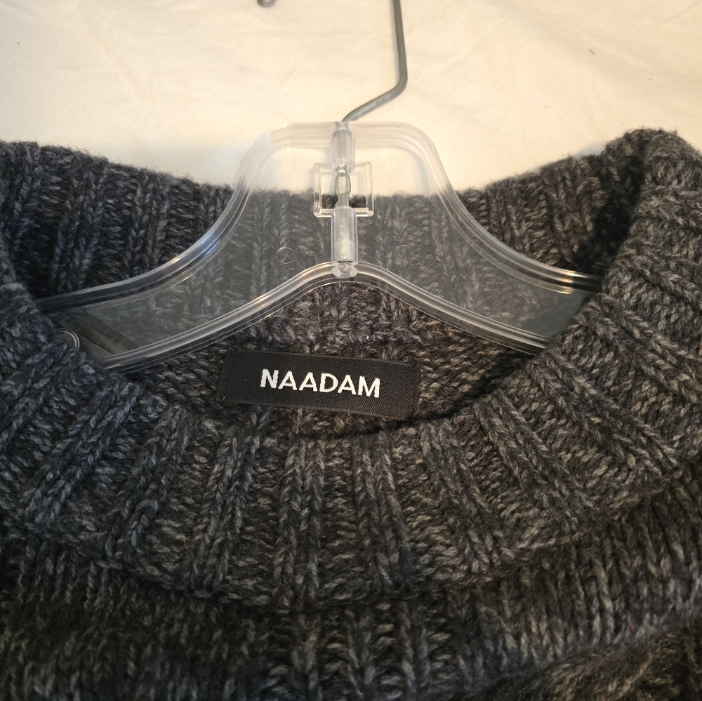 NAADAM Dark Gray Crewneck Sweater ( Wool And Cashmere)